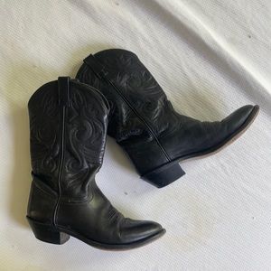 Vintage black cowboy boots